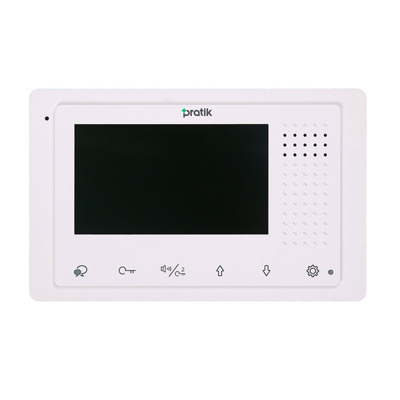 Pratik 2K-400 Daire İçi Monitör 4.3 Inch Dokumatik Buton Beyaz