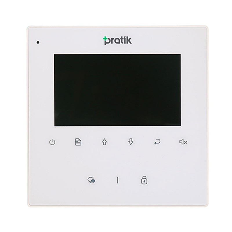 Pratik 2K-430 Daire İçi Monitör 4.3 Inch Dokunmatik Buton Beyaz