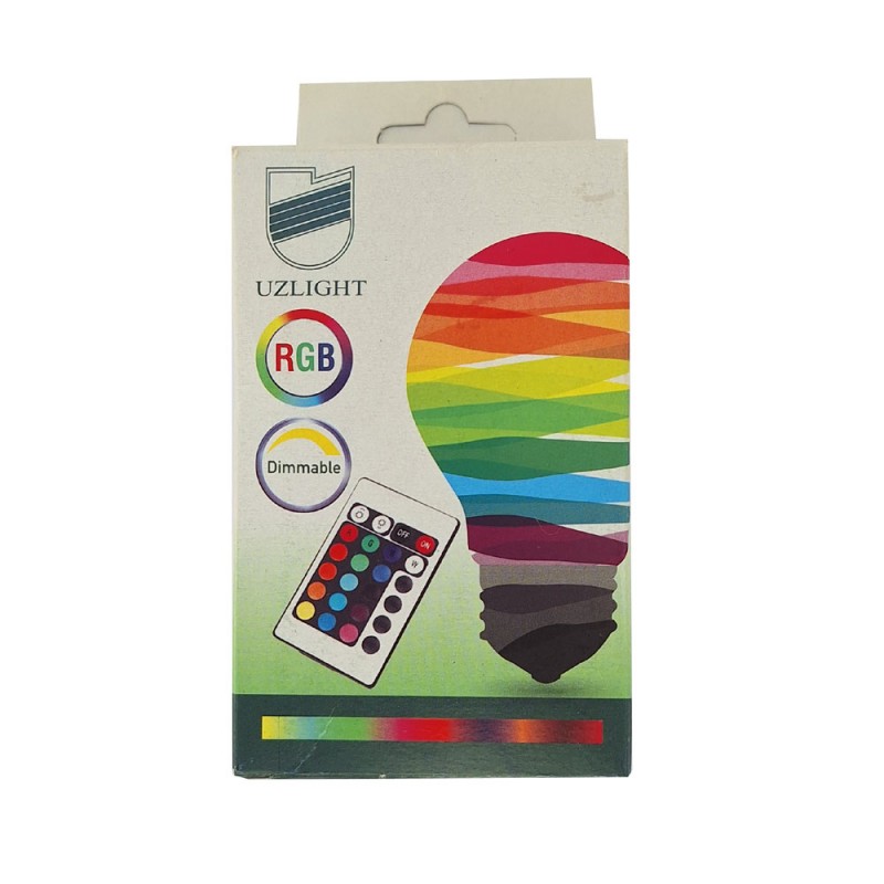 Uzlight Uzaktan Kumandalı 10 Watt RGB Led Ampul E27 Beyaz Işık