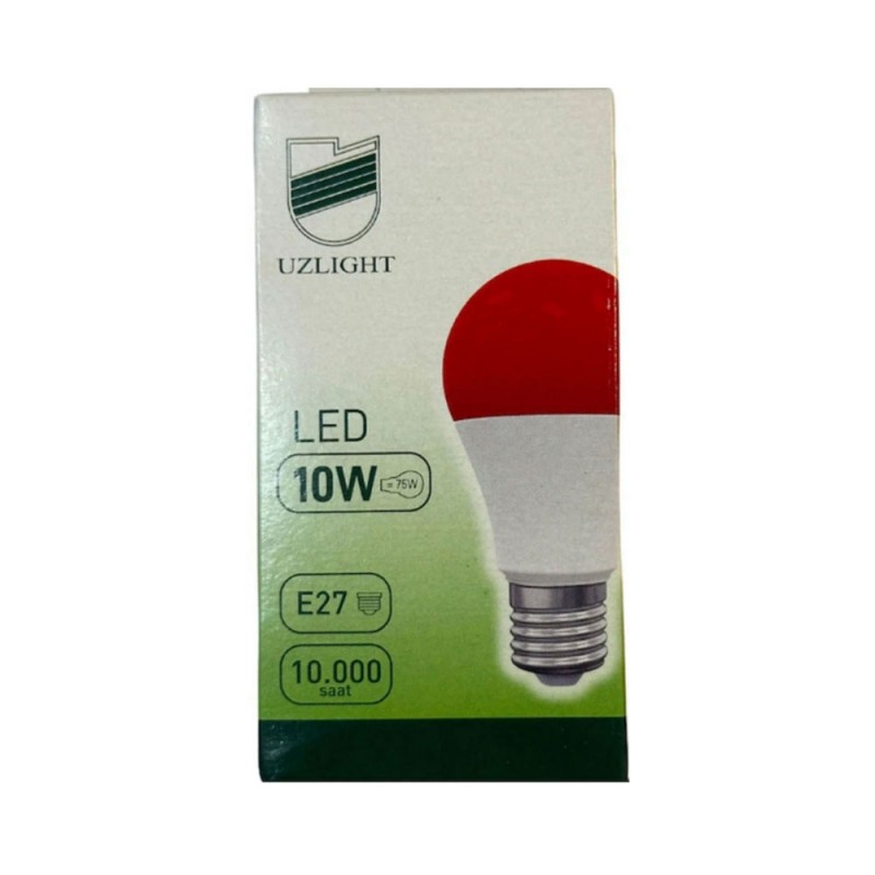 Uzlight 10 Watt Tasarruflu Led Ampul E27 Renkli 3 Adet