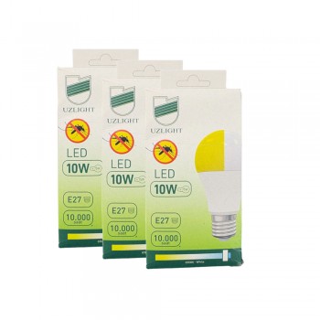 Uzlight 10 Watt Sinek Kovucu Tasarruflu Led Ampul E27 Beyaz, Sarı