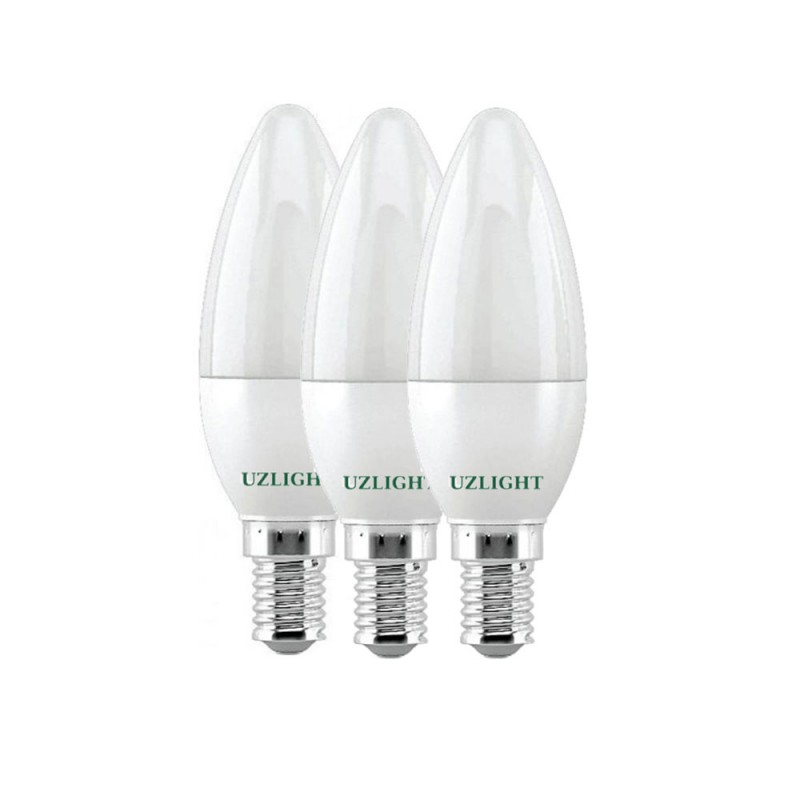 Uzlight 7 Watt Tasarruflu Buji Led Ampul E14 3 Adet