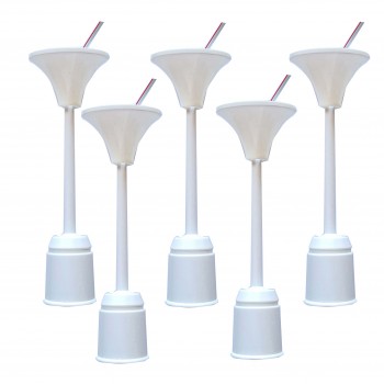 Has Light Askı Kancalı, E27 PVC Tij Duy 5 Adet