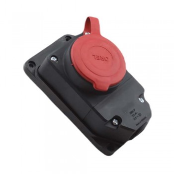 Orel Klemensli Kauçuk Duvar Prizi Trifaze 3x25