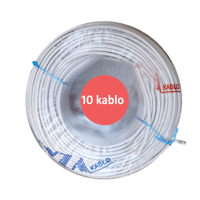 Has Light Dahili PDV Telefon Kablosu Kırmızı Bakır 10 Kablo 100m