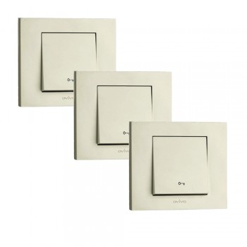 Ovivo Grano Kapı Otomatiği Anahtarı Çerçeveli Beyaz 3 Adet Sıva Altı