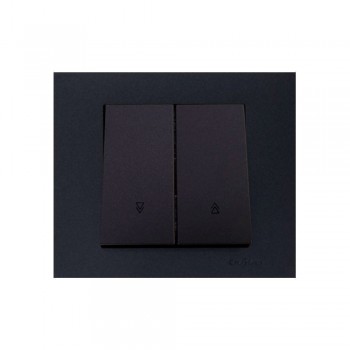 Ovivo Grano Jaluzi Kumanda Anahtarı Çerçeveli Siyah 3 Adet Sıva Altı