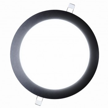 Lampist Siyah Çerçeveli Slim Sıva Altı Panel Led 18W 22 cm Beyaz Işık