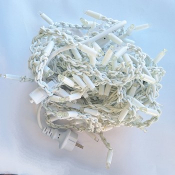 Lampist Eklemeli Saçak Led Işık 2x1M Beyaz Kablo Beyaz Gün Işığı Flaş