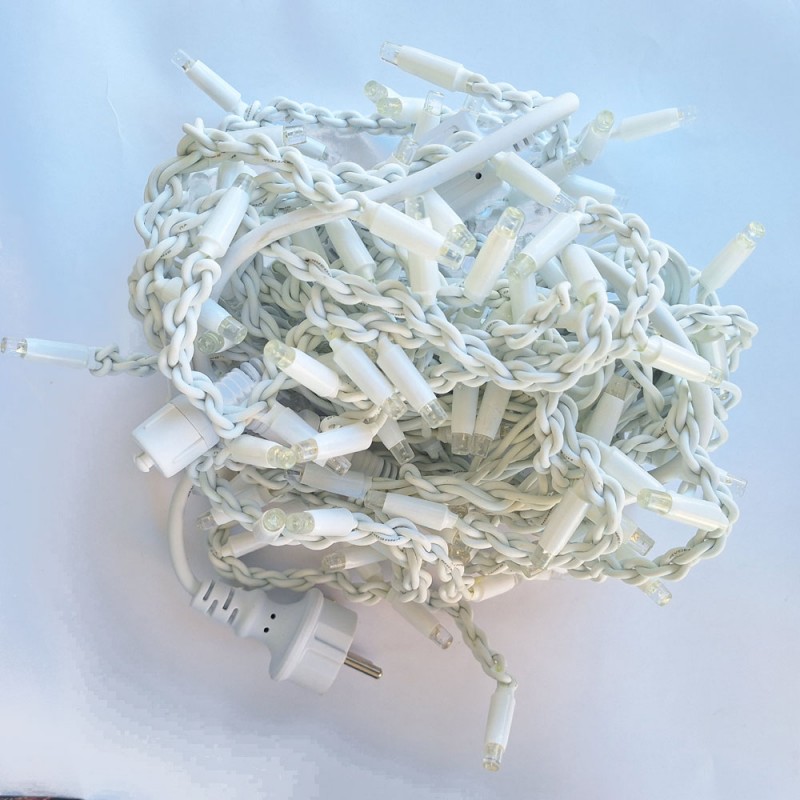 Lampist Eklemeli Saçak Led Işık 2x1M Beyaz Kablo Beyaz Gün Işığı Flaş