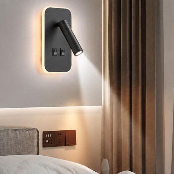 Lampist LP-3850 13W Led Duvar Aplik 3200K Günışığı Düğmeli Duvar Aydınlatmalı