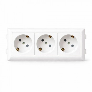 Has Light Kablo Kanalı 100x50 için Üçlü Çerçeveli Priz