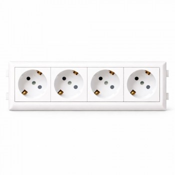 Has Light Kablo Kanalı 100x50 için Dörtlü Çerçeveli Priz