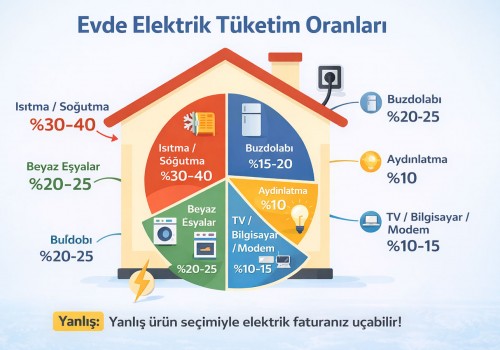 Evde Elektrik Tüketim Oranları Nelerdir?